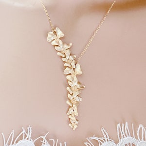 Wild Orchid Flower Earrings Gold Necklace for women Bridesmaid Gift Bridal Party Gift Personalized gift for her birthday gift Wedding gift image 10