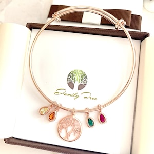 Birthstone Bracelet for Mom, mothers day gift for mom, Family Initial Bracelet, Personalized Gift for Mom Jewelry New Mom Gift Grandma zdjęcie 6