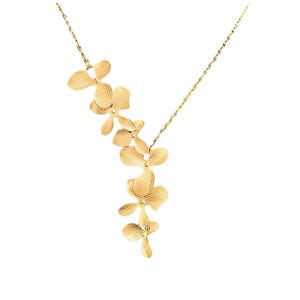 Rose Gold Orchid Earrings plumeria Earrings: hawaiian Wedding Necklace Bridal Jewelry gift image 13