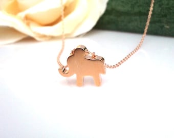 Tiny Elephant Pendant  necklace - Best Friend Gift, Birthday Gift - Lucky Charm