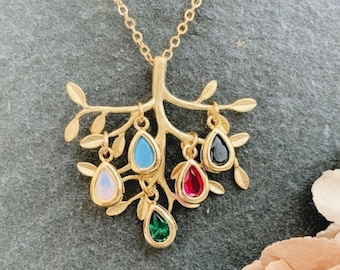 Family Charm Necklace, Personalized Gifts for Her, Christmas Nana Gift, Birthday Gifts for MOM, Family Tree Necklace, Personalized jewelry