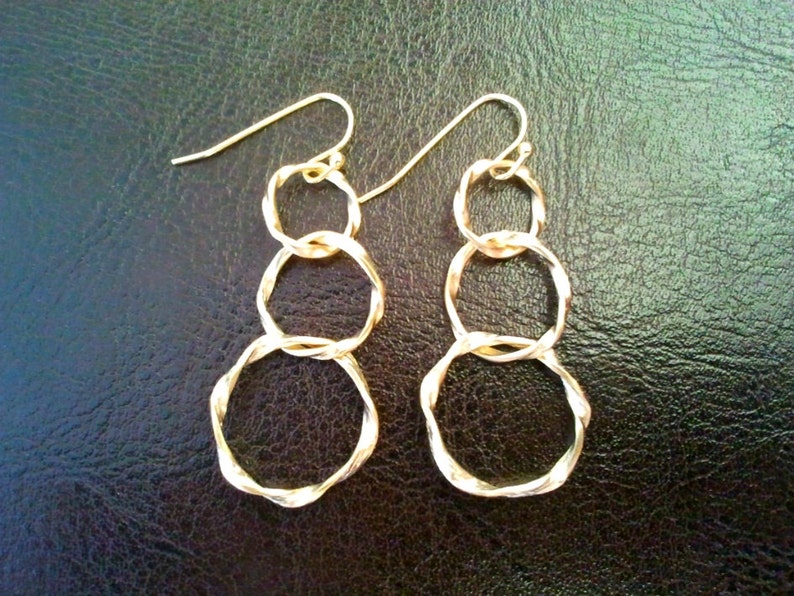 Eternity Love Triple Gold Charm Necklace Infinity Love Etsy