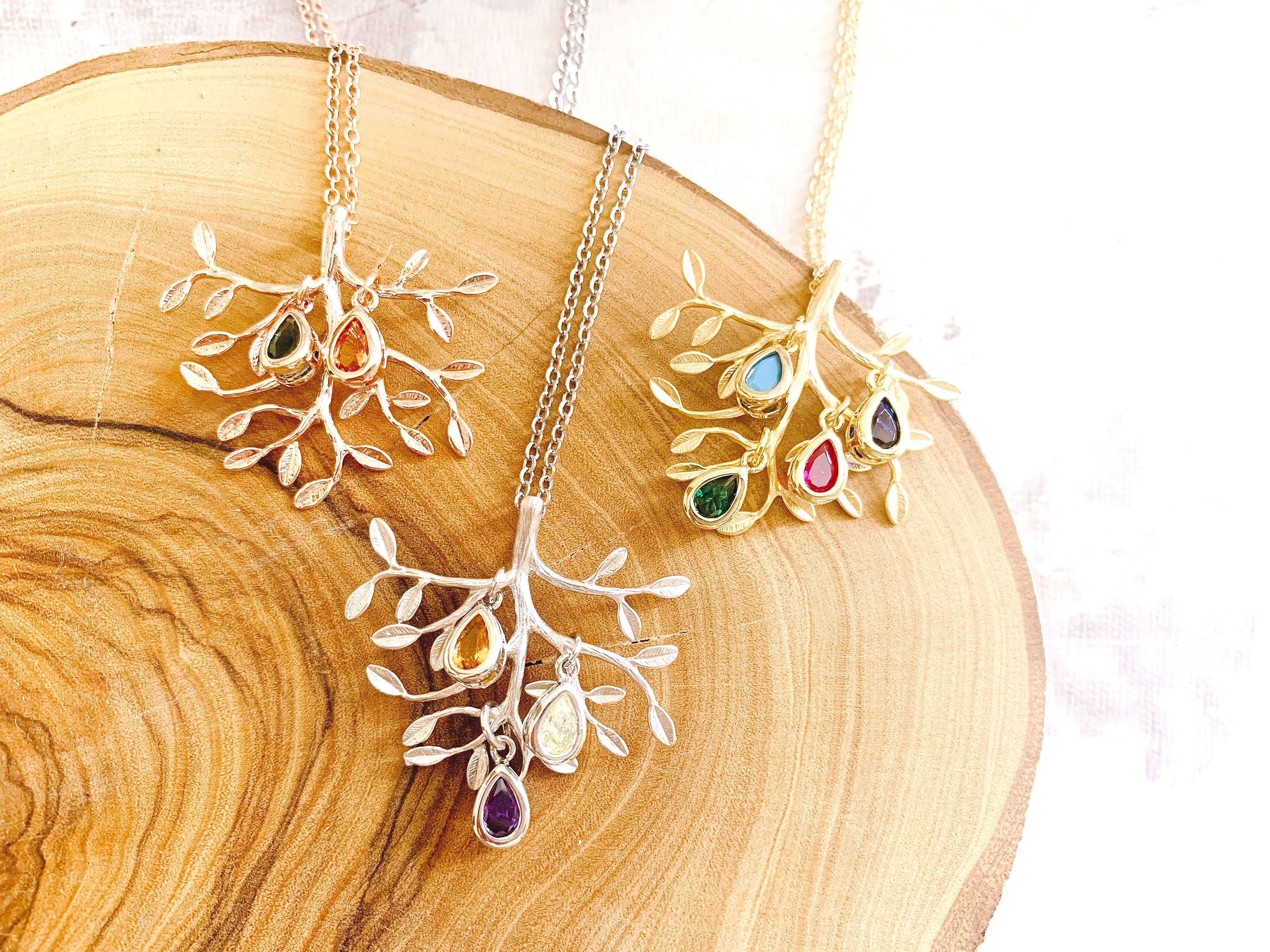 Birthstone Necklace Grandma Necklace 