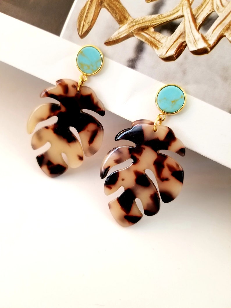 tropical statement earrings