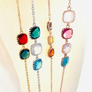 Friendship Bracelet Birthstone Bracelets Personalized Jewelry Gift for Mom Mothers Day Gift Birthday Gifts Bridesmaid Gifts Handmade Jewelry