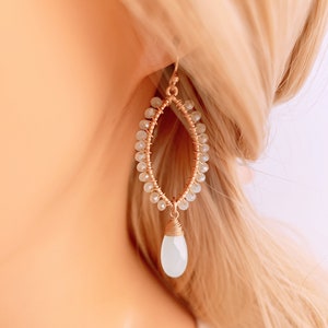 Aqua Blue Chandelier Earrings, Vintage Light Blue Dangle Earrings,Spring gold earrings, Summer beach earrings image 1