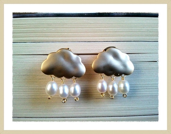 Freshwater pearl earrings handmade sale