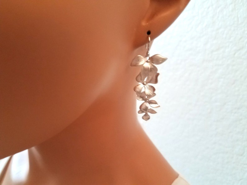 Wild Orchid Flower Earrings Orchid Flower Earrings Floral Etsy