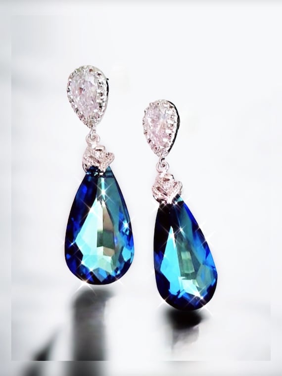 Etsy swarovski earrings discount
