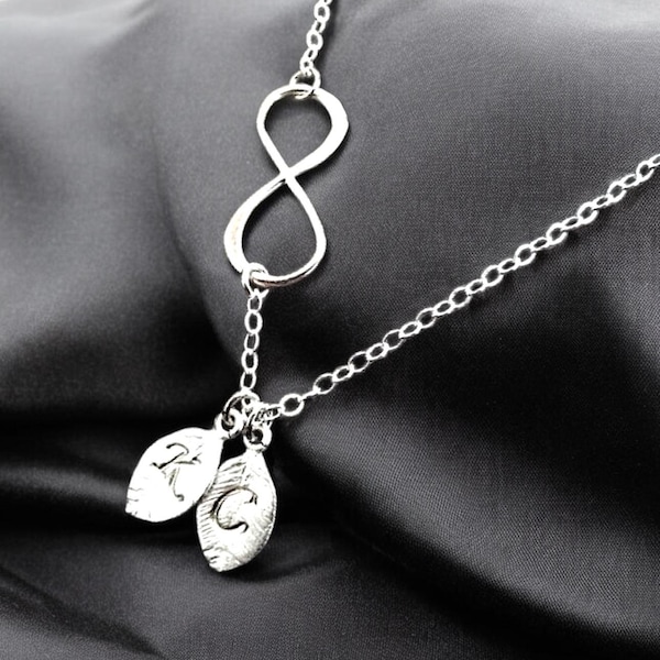 Collar infinito personalizado: collares entrelazados, plata, oro, infinito, amor, círculo, joyería, regalo de San Valentín