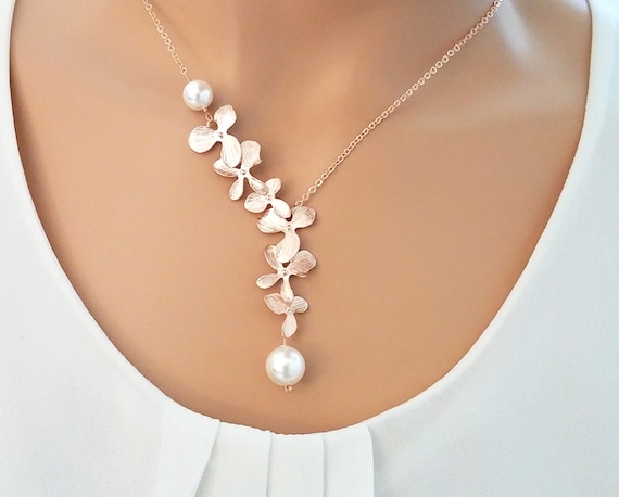 Women's Designer Bridal Clover Flower Strand Necklace