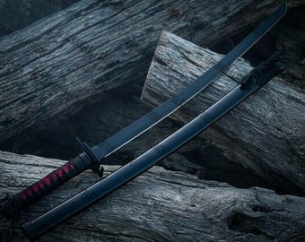 Handcrafted 41" J2 Steel Katana Sword, Full Tang Samurai Ninja Collectible