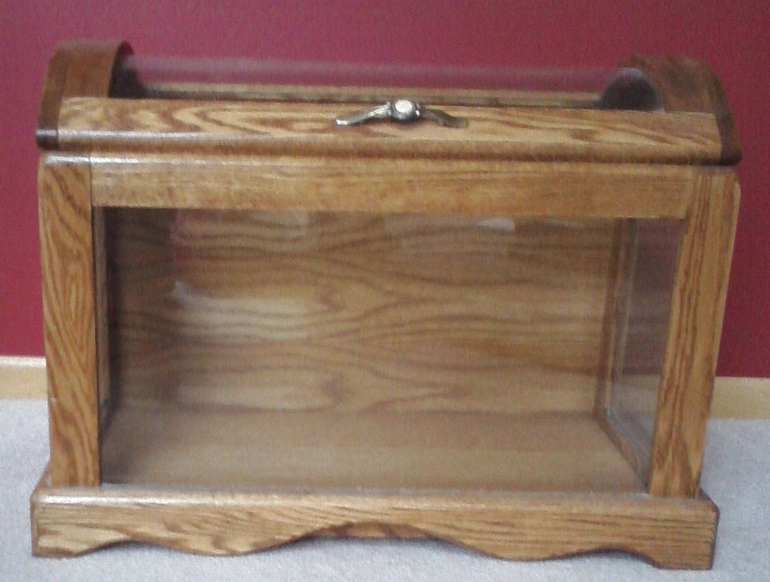 Oak and Glass Quilt Storage & Display Chest Reserved for Opal Etsy