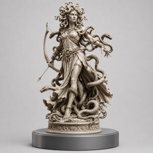 Medusa  3D Model STL | Mythical Gorgon Statue (Digital Download)