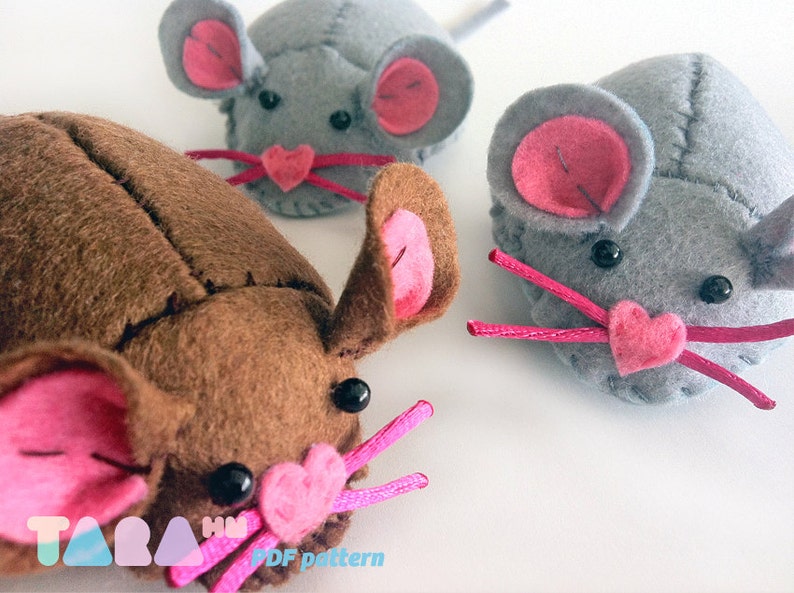 DIY Felt Pattern Mouse Fabric Mouse Toy Instant Download Etsy
