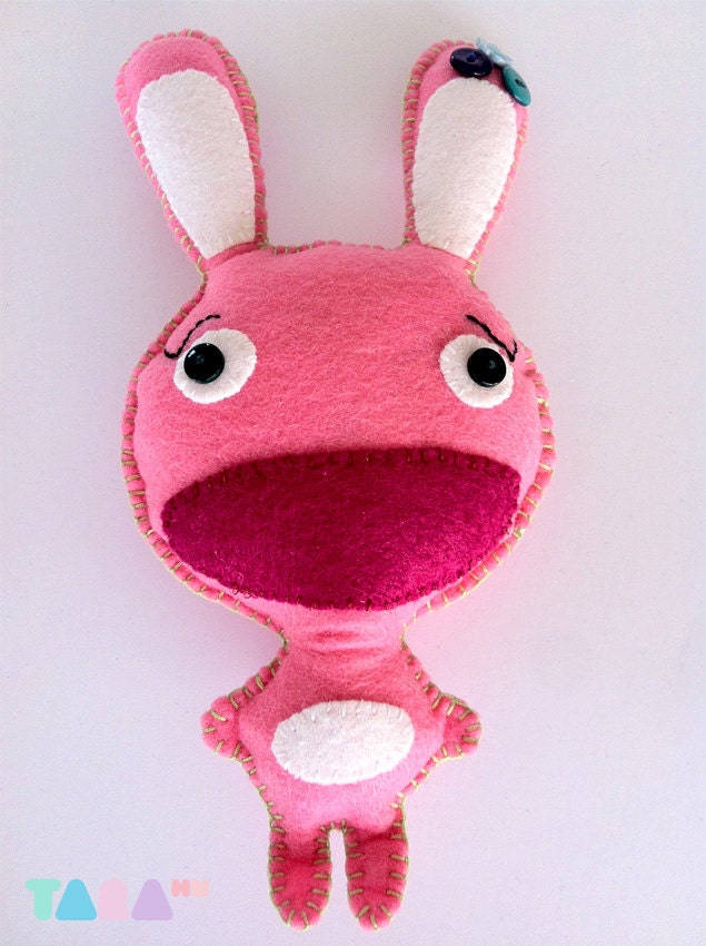Felt Easter Bunny Pattern DIY Felt Rabbit Toy Fabric Rabbit - Etsy