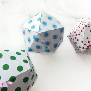 DIY Christmas Balls, Set of 6 Printable Cutout, Printable Christmas ...