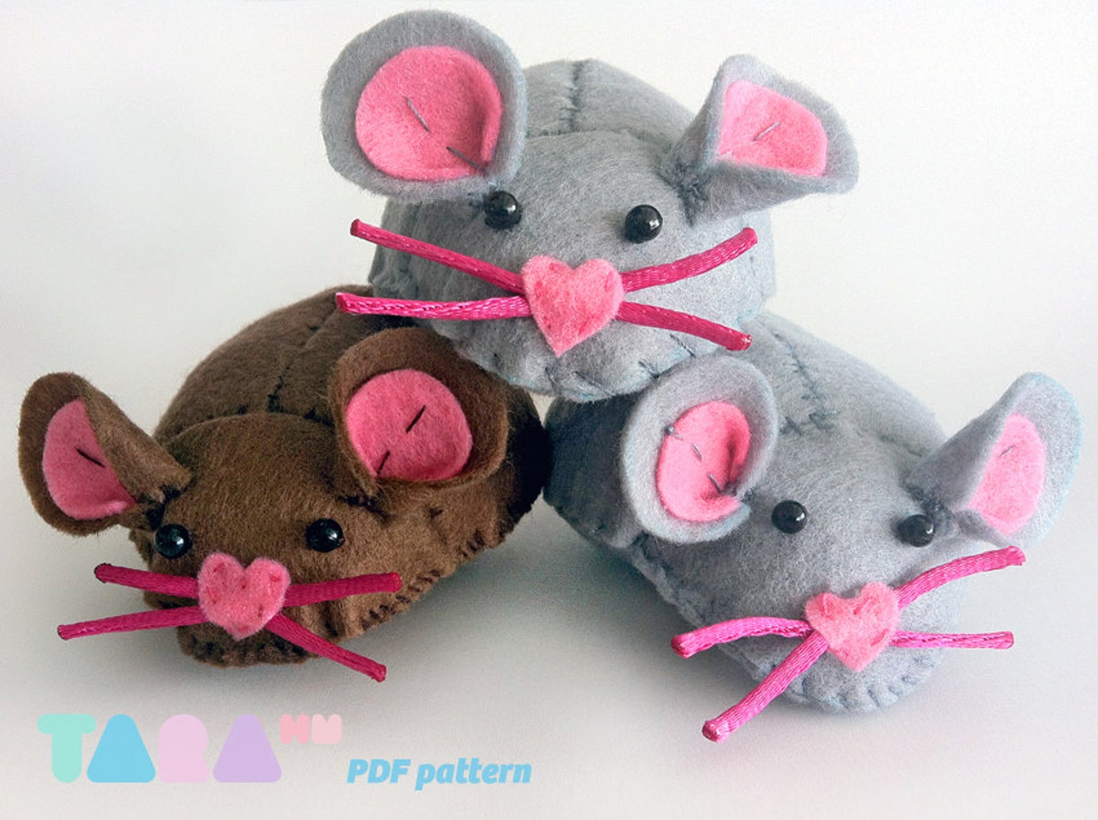 DIY Felt Pattern Mouse Fabric Mouse Toy Instant Download Etsy