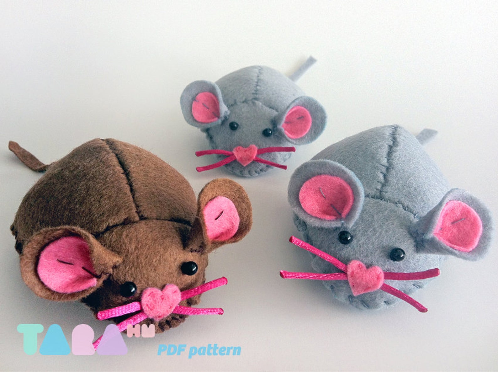 DIY Felt Pattern Mouse Fabric Mouse Toy Instant Download Etsy