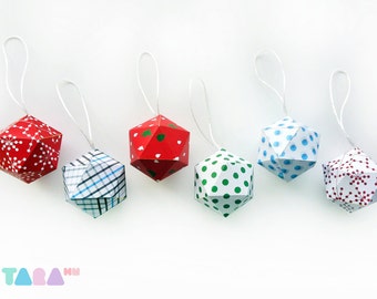 Bolas Navidad DIY, Set 6 Bolas Recortables, Adornos Navidad de Papel, DIY Hazlo tu mismo, TaraBalls, Juguete Educativo, Descarga Inmediata