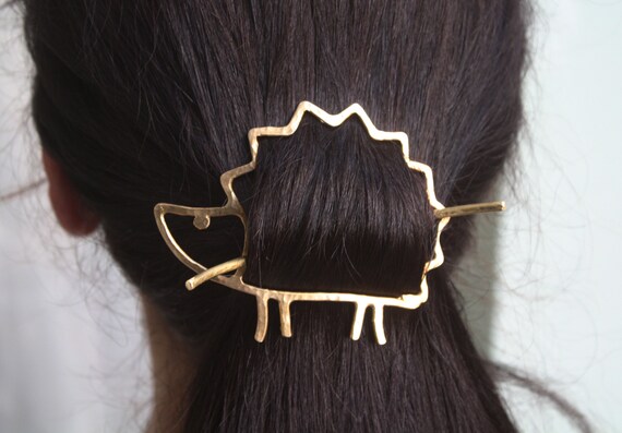 Hedgehog Hair Pin Hedgehog Hair Clip Animal Hair Accessory Etsy