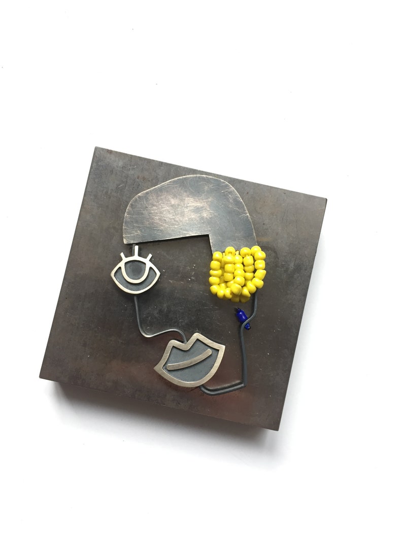 Silver Face Brooch Sterling Silver Face Jewelry Fun Etsy