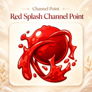Röda Splash Twitch-kanalpoäng, röd energikanalpoängikon, Magic Orb Twitch-belöningsikon, Stream-kanalpoäng