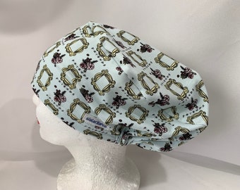 SnugFit Friends TV Show Knit Scrub Hat: Turquoise Picture Frame Fabric