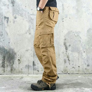 Taktische Cargohose aus Baumwolle für Herren, Tarn-Wanderhose, Outdoor-Arbeitskleidung, Overall in großen Größen