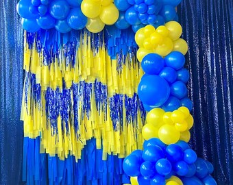 Customizable Premium Fringe Backdrop With Color Blocked Pattern ...