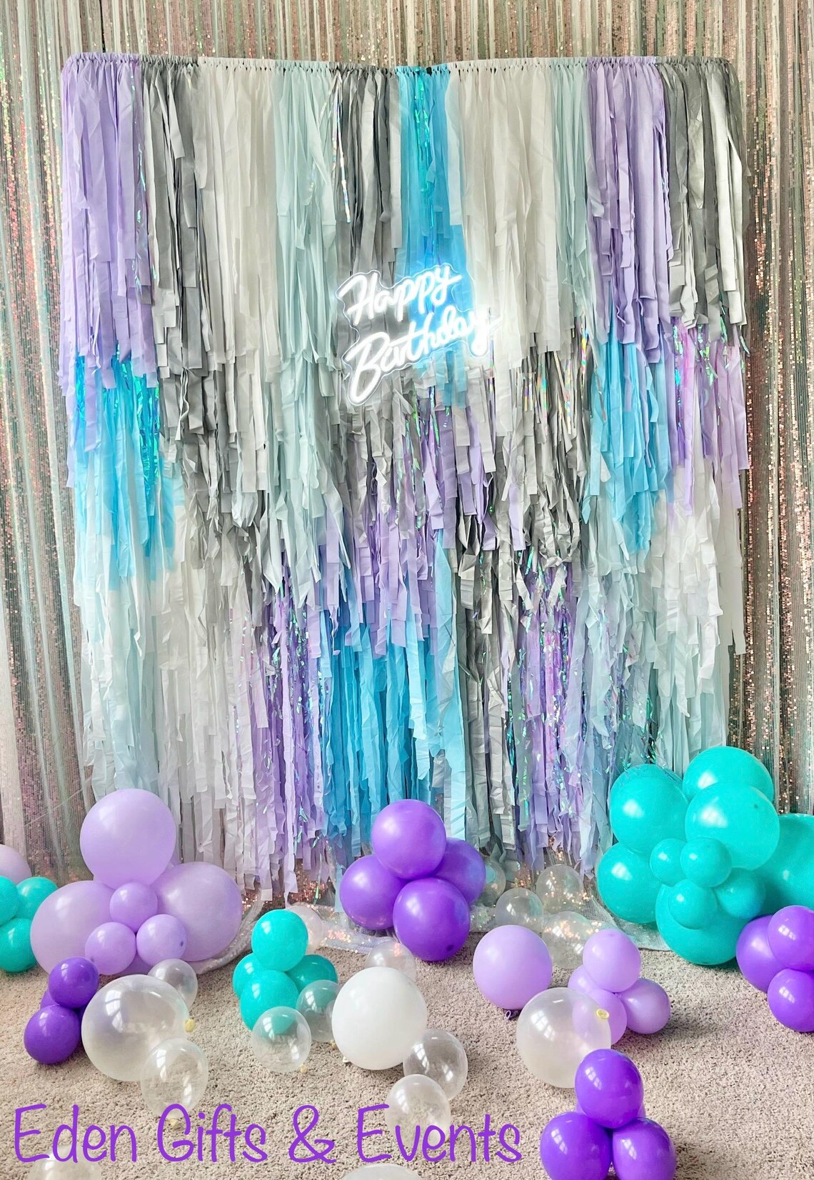 Customizable Premium Fringe Backdrop With Color Blocked Pattern ...