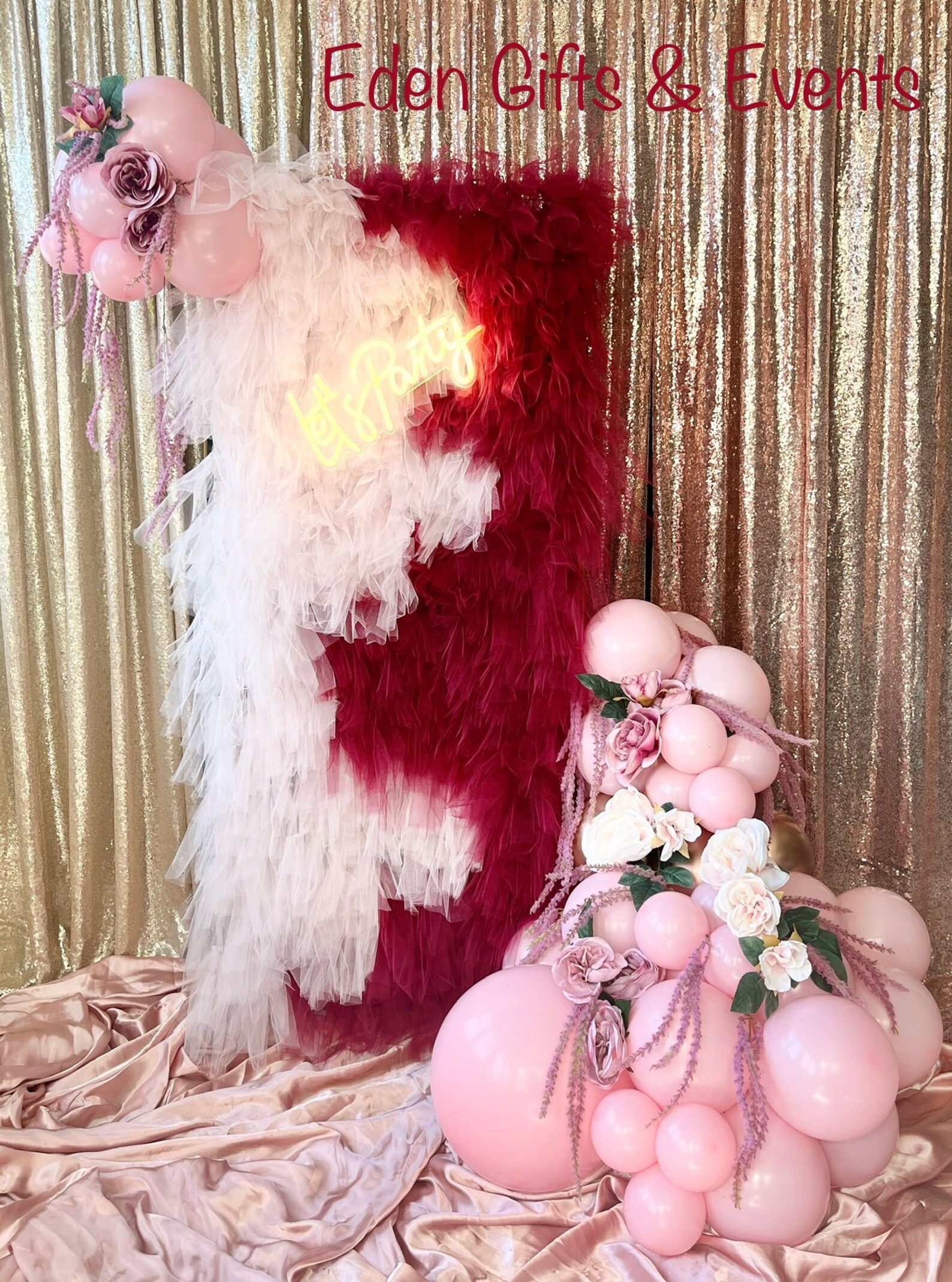 Customizable Tulle Backdrop With Color Blocked Abstract Pattern by Eden ...