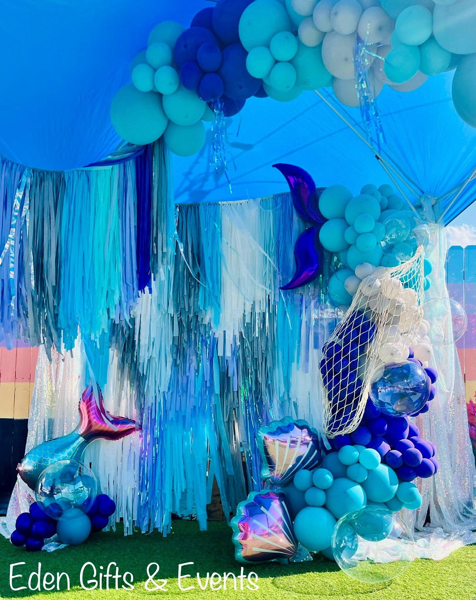 Customizable Premium Fringe Backdrop With Color Blocked Pattern ...