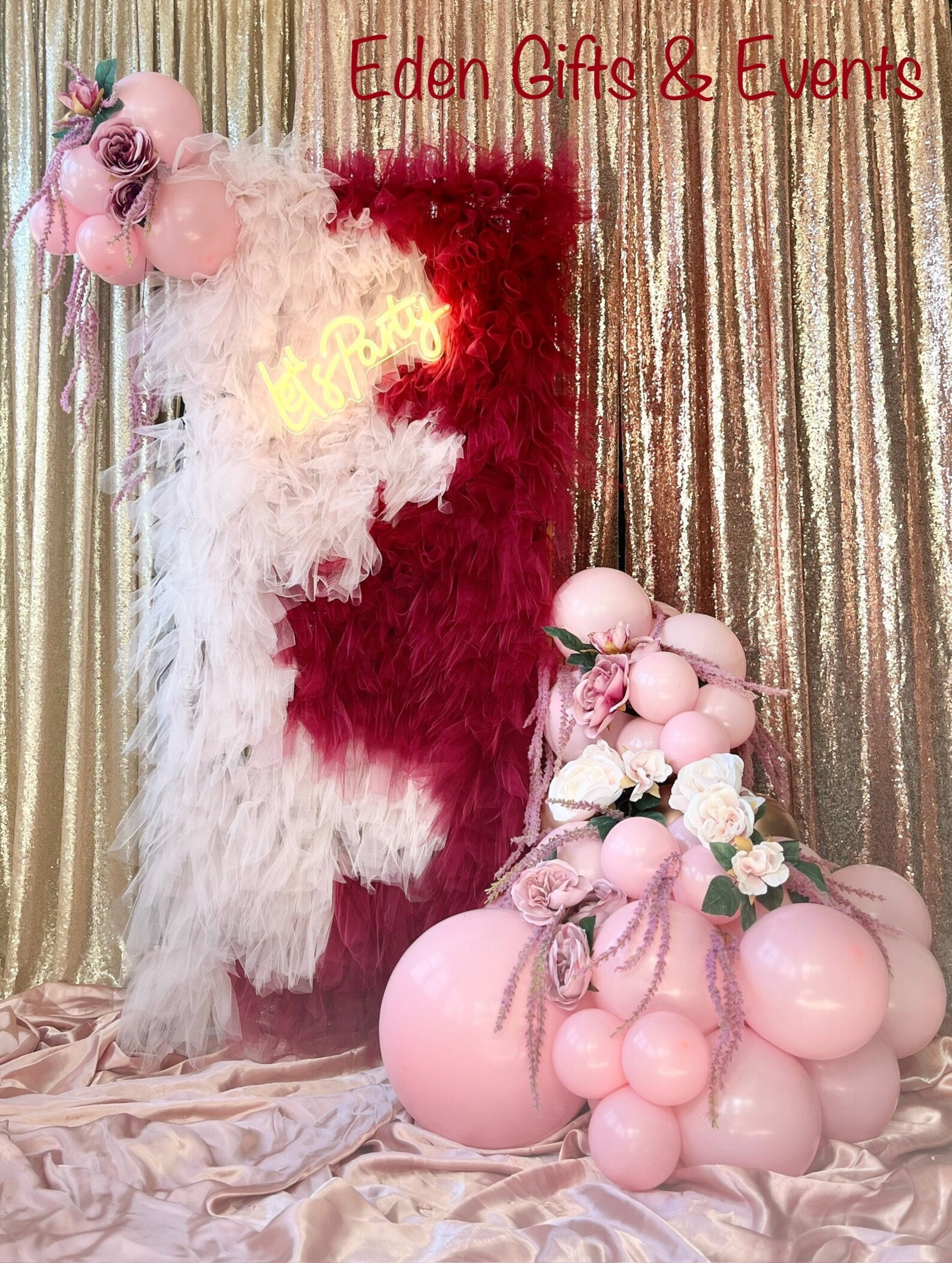 Customizable Tulle Backdrop With Color Blocked Abstract Pattern by Eden ...