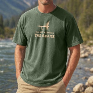 Fly Fishing Shirt, Adams Fly Tee, Vintage Trout Fishing Shirt, Comfort Colors 1717, Fly Fisherman Gift, Dry Fly Tee, Retro Angler Shirt