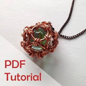 Dodecahedron Cage Pendant Tutorial, Chainmaille Jewelry Tutorial, Instant PDF Download