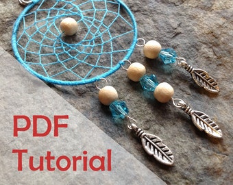 Tutorial de colgante atrapasueños, tutorial de joyería, descarga instantánea en PDF