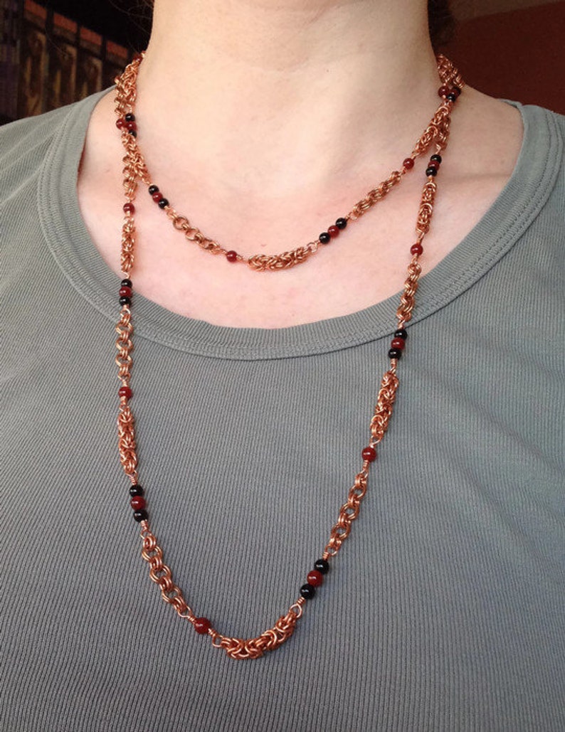 Byzantine Mix Chain Necklace Chainmaille Jewelry Tutorial - Etsy