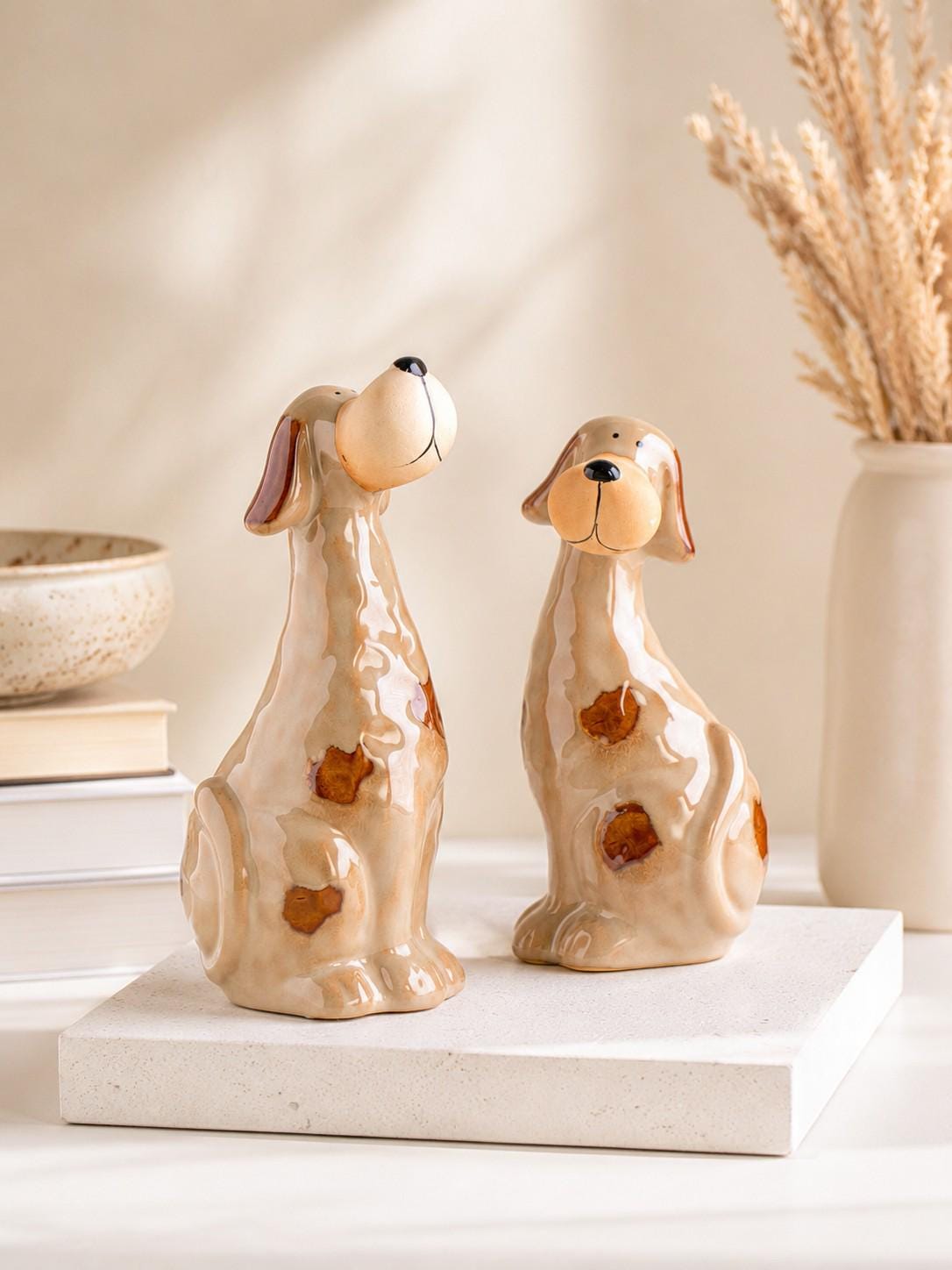 陶器の犬の像 - Etsy 日本