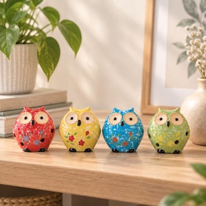 陶器のフクロウの置物 - Etsy 日本