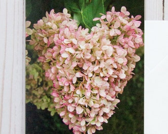 Greeting Card, Blank Note Card, Any Occasion Card, Love You, Hydrangea, Valentines Day, Thinking of You, Mother Grandmother Card, Miss You