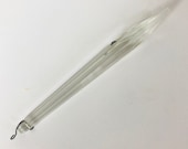 Crystal Clear Glass Drop Lamp Chandelir Replacement Part 5 quot Pendant Prism Vtg