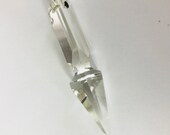 Crystal Glass Plug Drop Lamp Chandelir Replacement Part 2.5 quot Pendant Prism Vtg