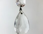 Crystal Clear Drops Lamp Chandelier Prisms Teardrop Pendants VTG 2.5 Replacement
