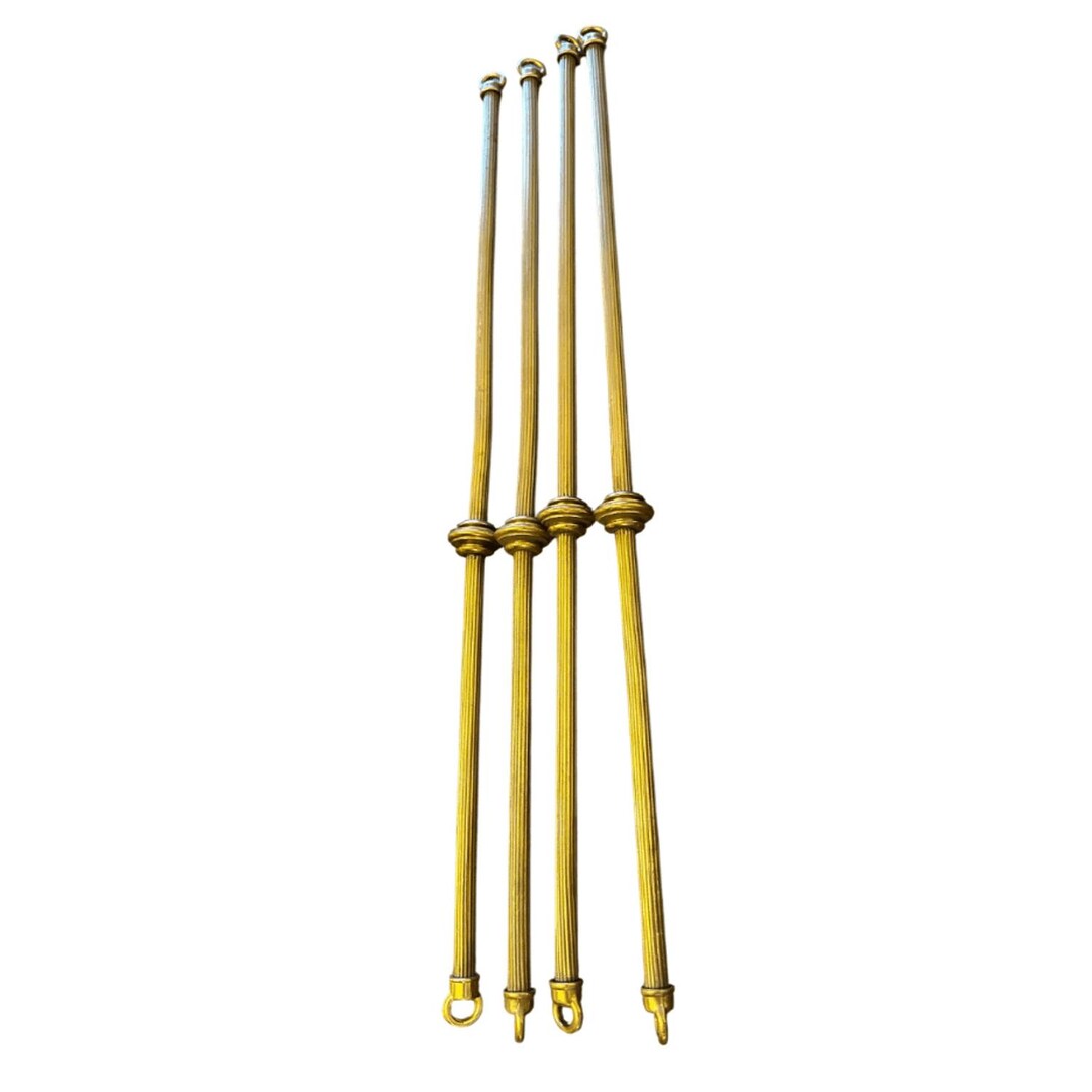 Vintage French Empire Style Solid Brass Chandelier Rods Parts - Etsy