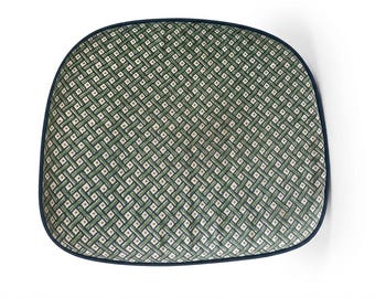 Blue Green Geometric Pattern Chair Cushion Removable Cover 18" x 16" x 3"