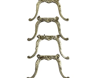 Vintage Art Deco Style Solid Brass Chandelier Parts Set 4