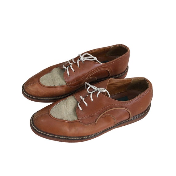 Vintage CABLE & Co Shoes Mens Oxfords Brown Leath… - image 1