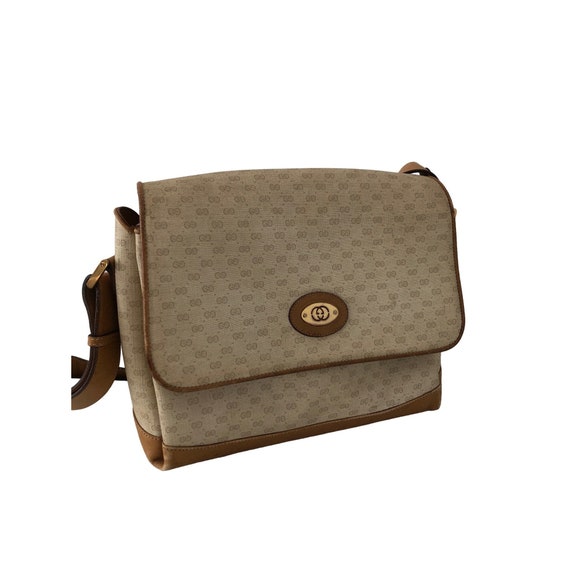 GUCCI Vintage Micro GG Monogram Shoulder Messendger Handbag 