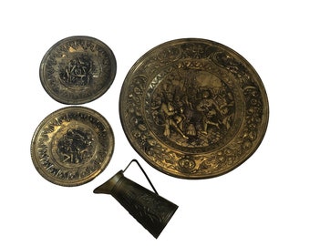 ELPEC Brassware of Distinction Vintage Soldered Brass Pitcher Plates